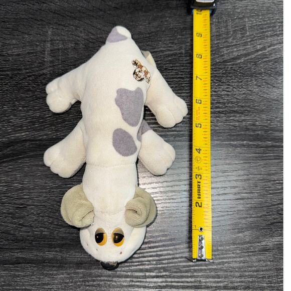 Vintage Tonka Pound‎ Puppy Cream White With Grey Dots Plush Stuffed Animal - Picture 7 of 7